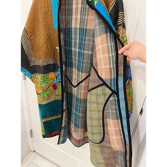 Namai Studio Handmade Original Long Quilt Jacket Coat - Picture 7 of 10